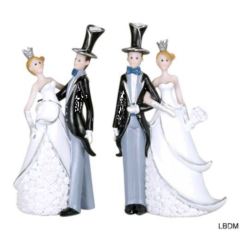 Couple de maries haut de forme