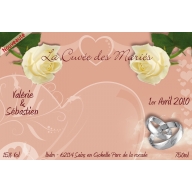 Etiquette bouteille Fleur avec...