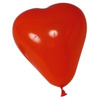 Ballons c�ur par 100 - 25 cm.