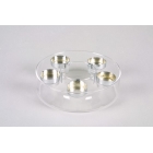 couronne verre 5 bougeoirs deco table
