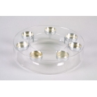 couronne verre 7 bougeoirs deco table