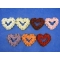 Sachet de 4 d�cors de table c�ur avec rose disponible en 7 coloris d'une dimension de 12 cm x 14 cm. Cet article peut �tre suspendu.