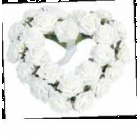 Coeur de roses blanches