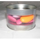 Boite ronde en pvc couvercle metal