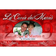 Etiquette bouteille mariage 