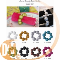 Rond de serviette Boules Paillet�es par 4