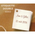 Etiquettes double ( planche de 6 ) Vierge