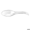 Cuill�re mise en bouche mod�le classique 12 cm et forme poisson 10 cm - en pvc transparent vendu par lot de 30 pi�ces.