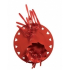 Lot de 4 sous assiette coeurs 34 cm rouge