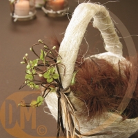 Panier de p�tales en sisal naturel - Dimensions 13 * 9 * 22 cm en sachet individuel 