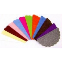 ronds intisses festonnes diff�rents coloris.diam�tre 24CM
vendu en sachet de 10 