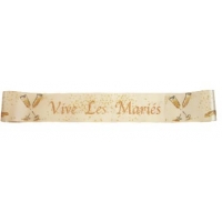 Banderole vive les mari�s - Dimensions 10* 250 cm 
