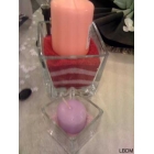 Bougeoir verre transparent