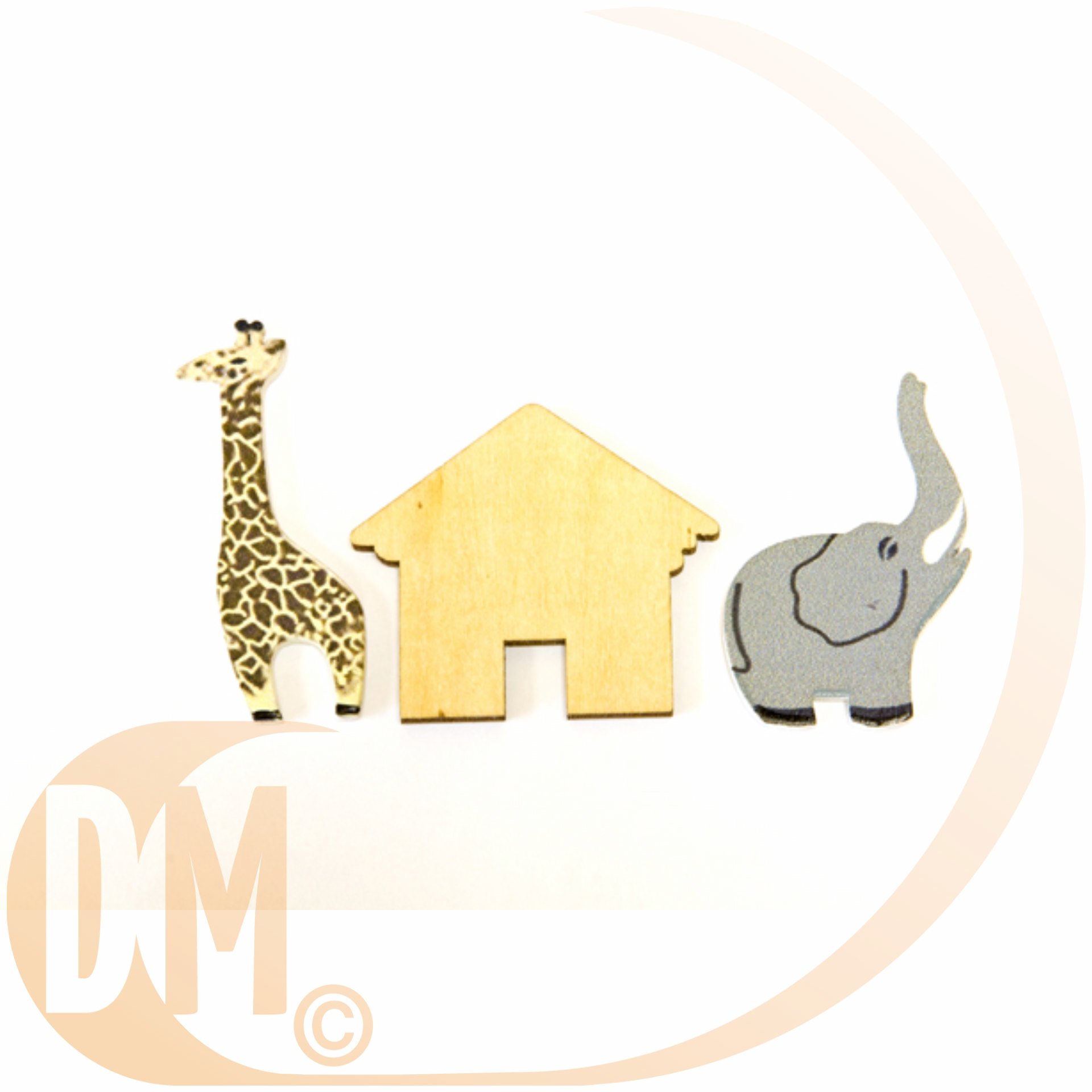 Confettis de table bois th�me savane