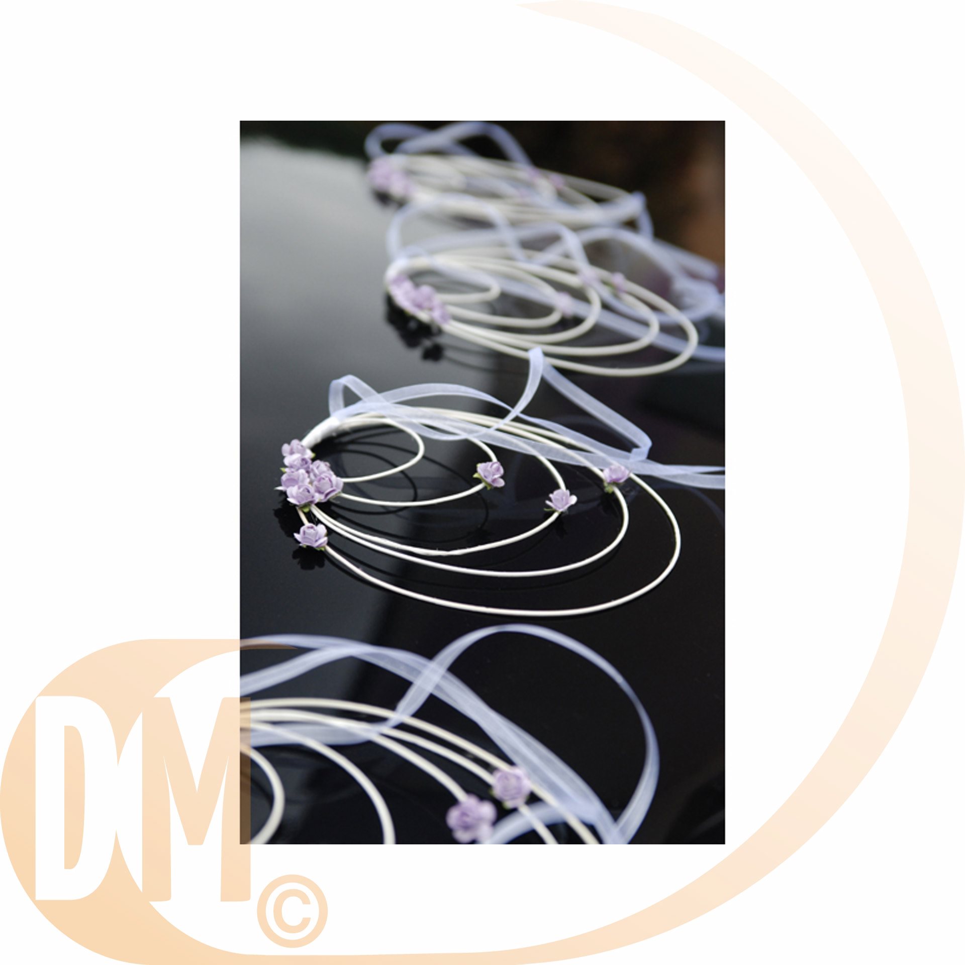 D�coration en rotin pour voiture de mariage