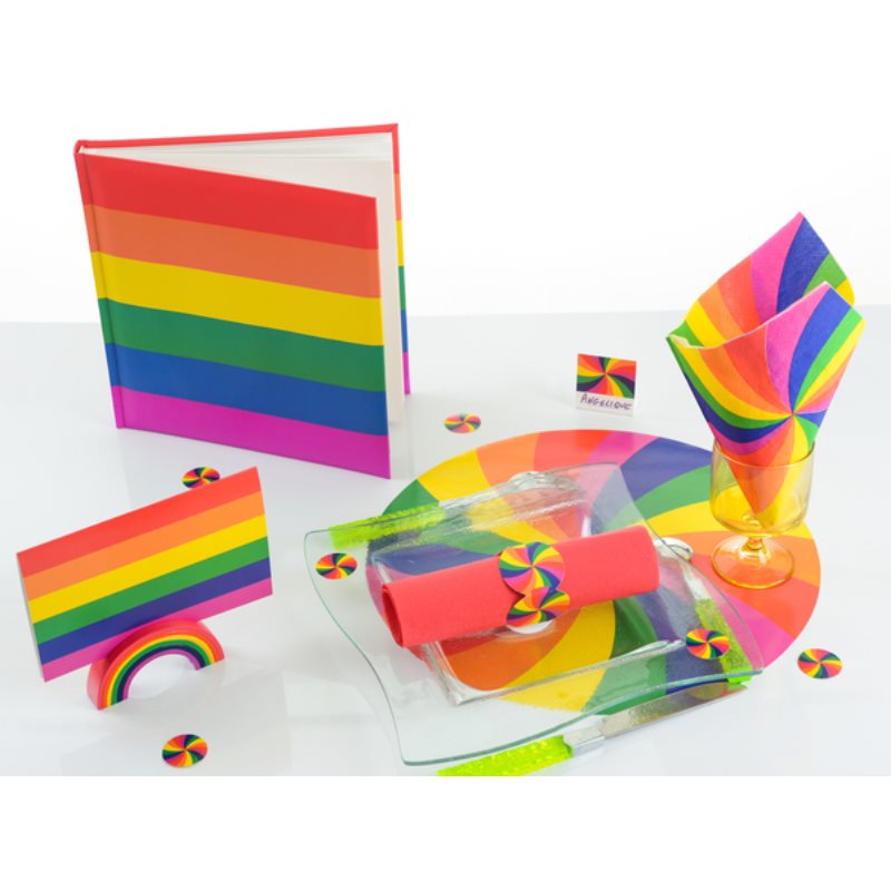 Lot De 2 Jupes De Table Arc-en-ciel Métalliques 0,76 X 2,74 M - Décoration Pride, Mariage, Anniversaire, Festival