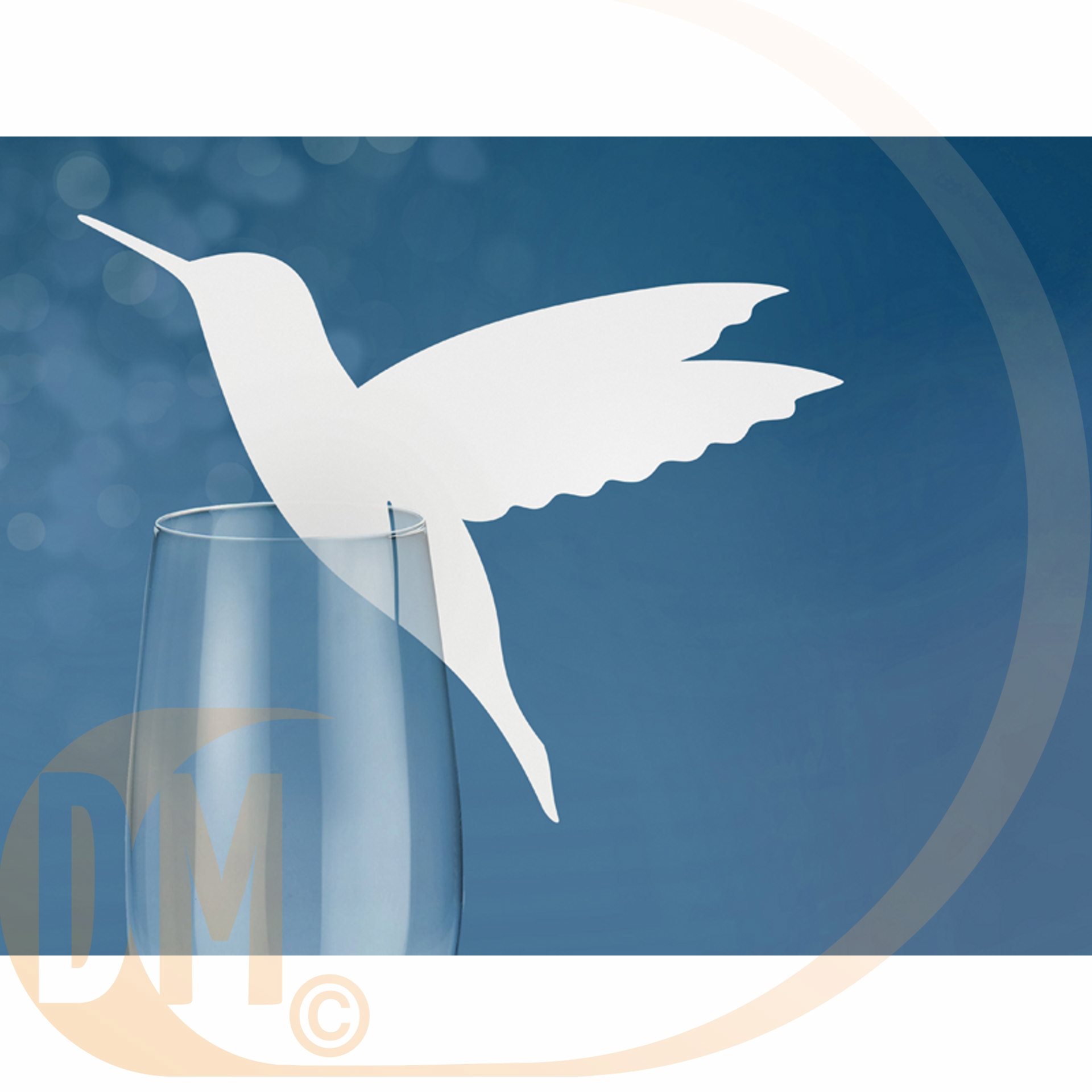 Marque place pour verre Hirondelle par 10