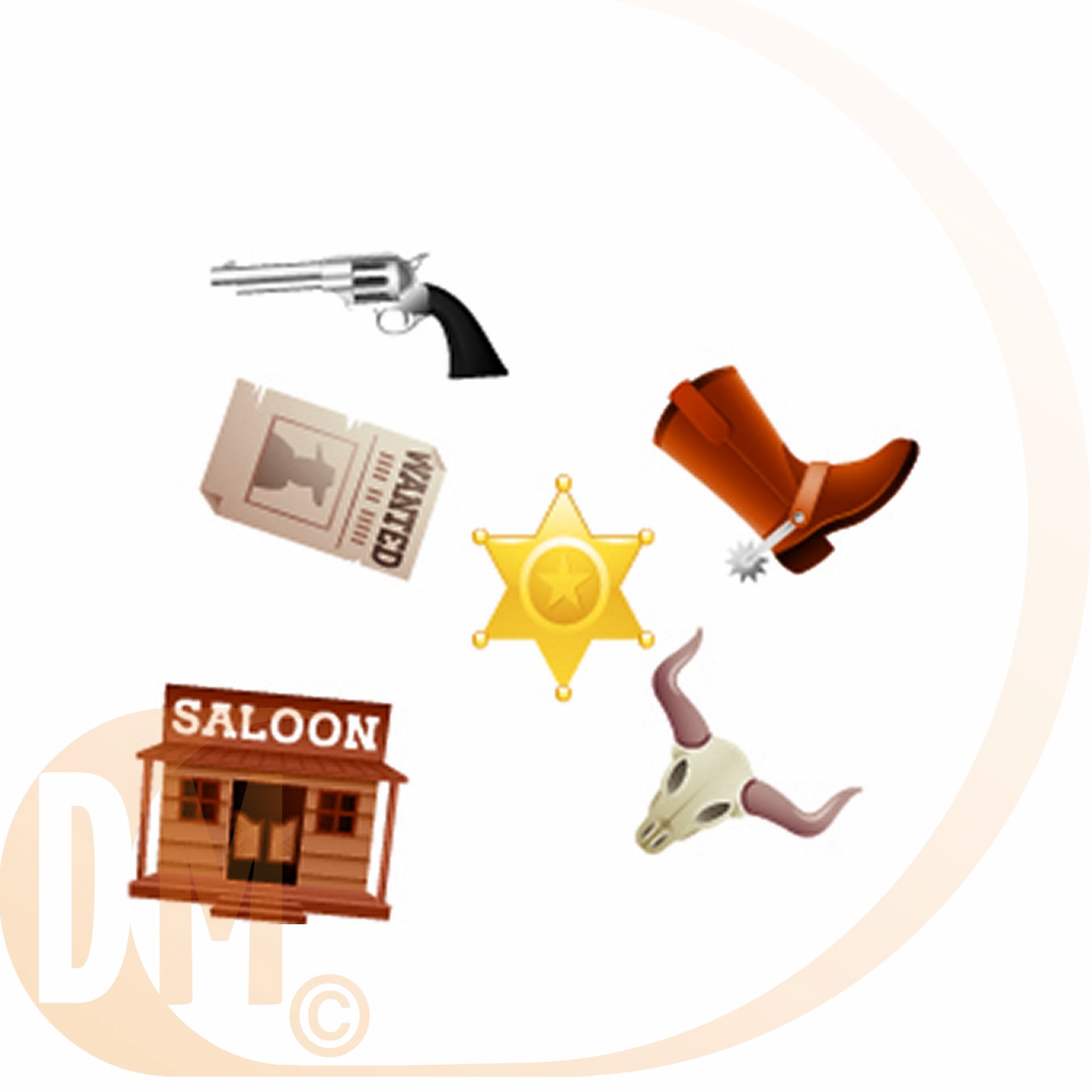 Confetti de table Western par 24