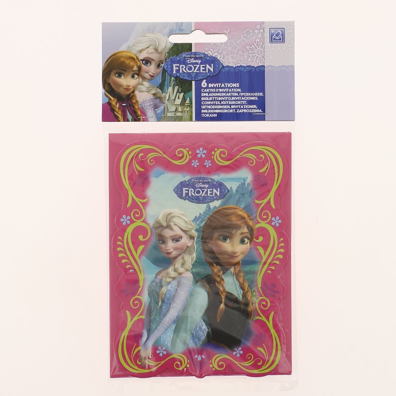 Carte invitation Reine des Neiges x6 