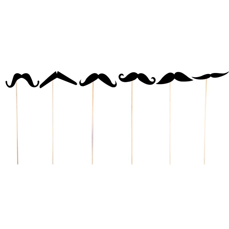 Moustaches pour Photo-Booth x6