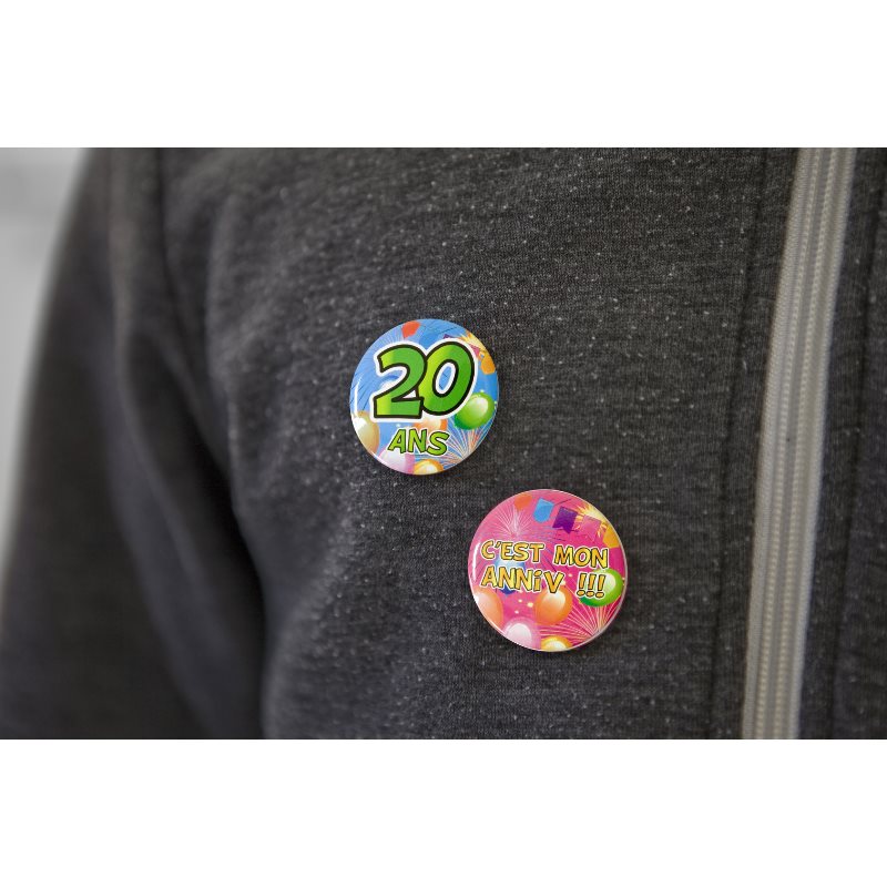 Badge m�tal Anniversaire Pop