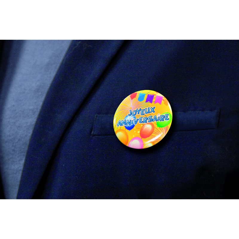 Badge m�tal Anniversaire Pop