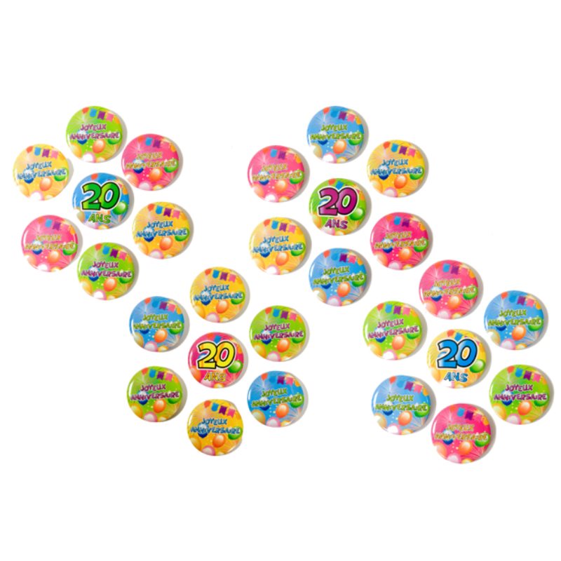 Badge m�tal Anniversaire Pop