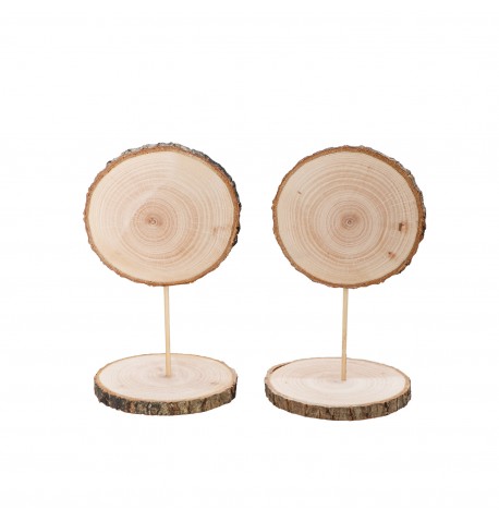 Marque tables rondin de bois