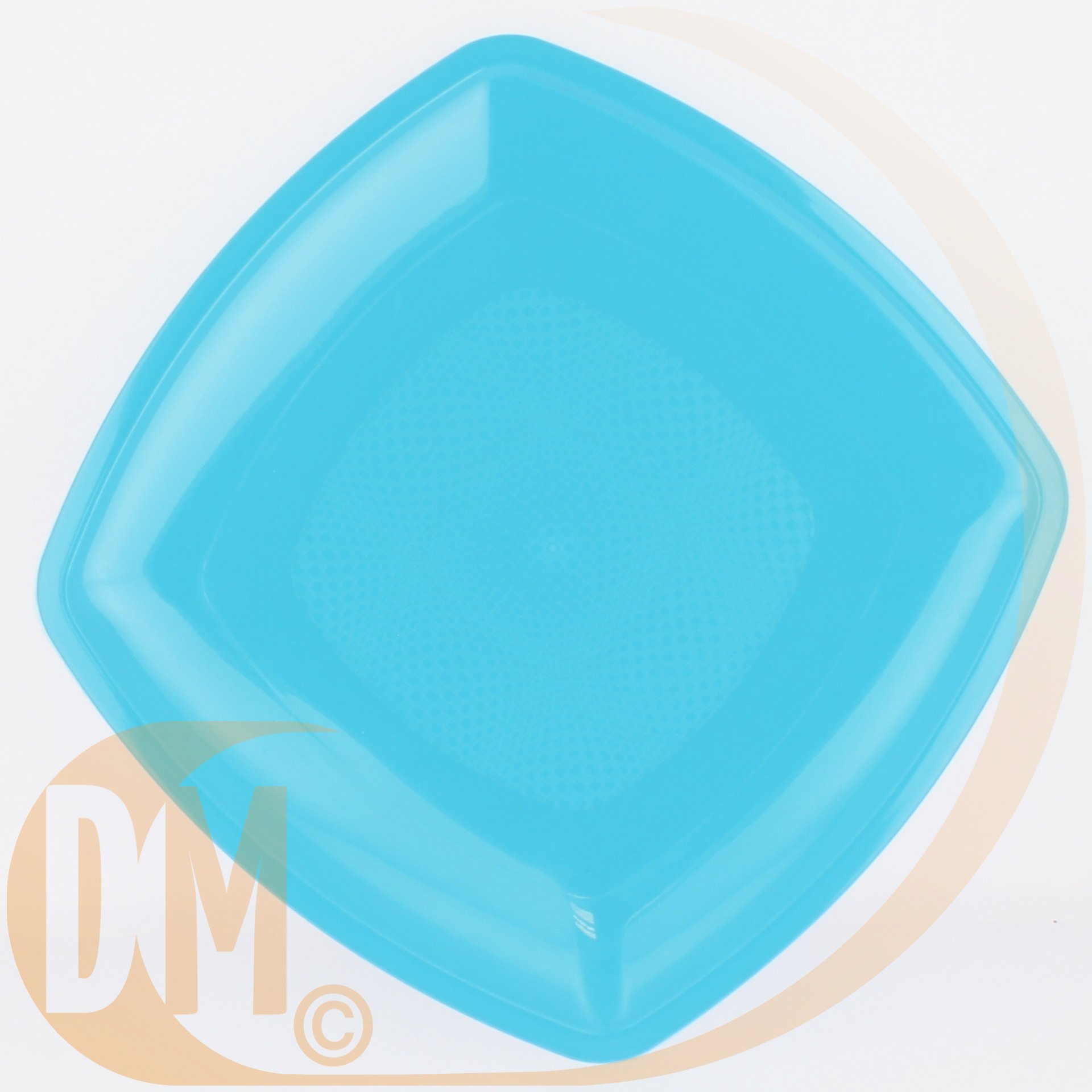 Assiette plate carr�e 23 cm en pvc rigide (par 12)