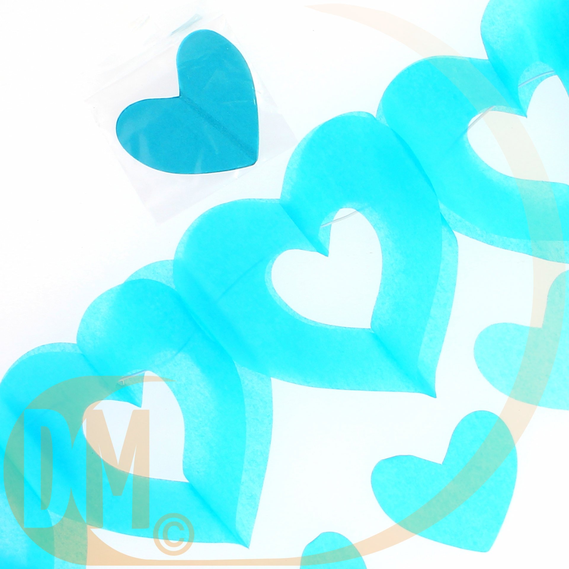 Guirlande de coeurs en papier 