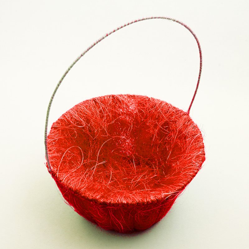 Panier de p�tales en sisal naturel