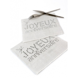 serviette de table anniversaire
