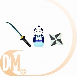 Confetti de table en bois samurai