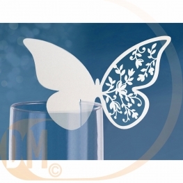 Marque place pour verre Papillon par 10
