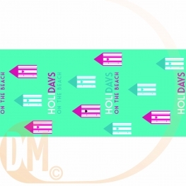 Chemin de table Cabine de plage