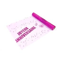 Chemin de table Joyeux anniversaire Organza