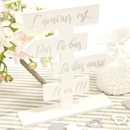 Panneau direction amour