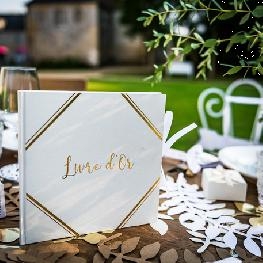 Livre d'or blanc et or