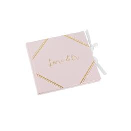 Livre d'or rose poudr� et or