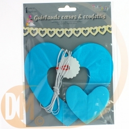 Guirlande de coeurs en papier 